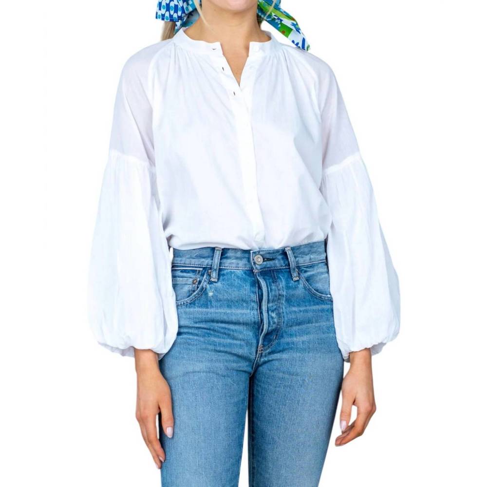 NEW OLIVIA JAMES THE LABEL emory top in white